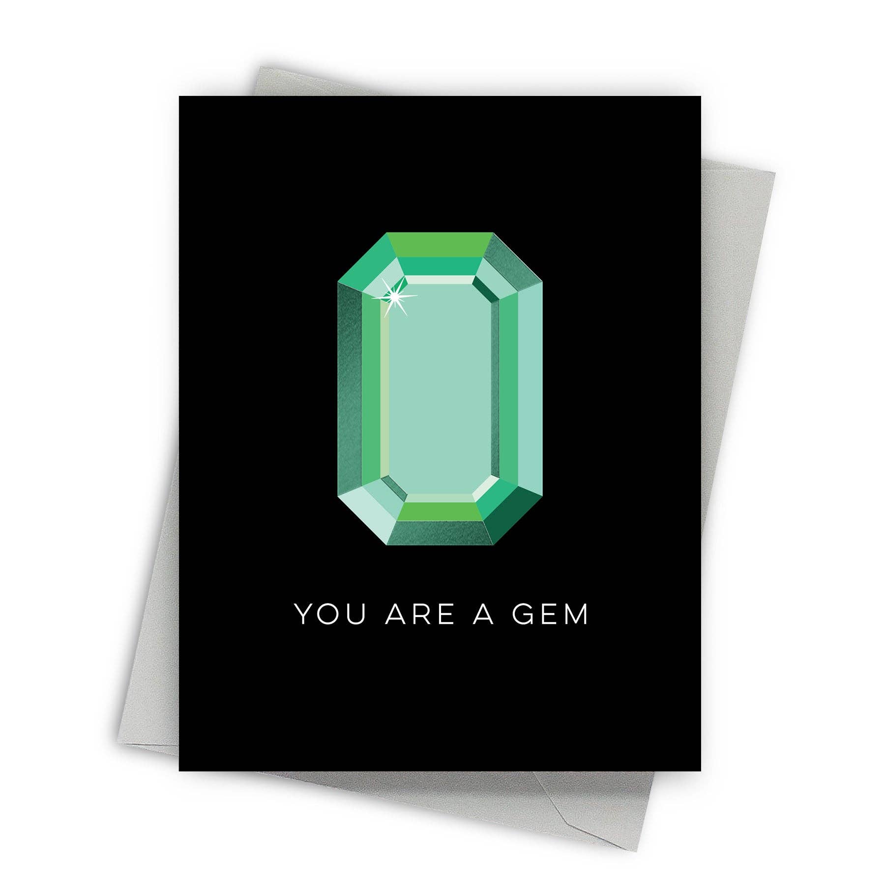 Fine Moments - You Are a Gem Greeting Card – Emerald Foil Design
