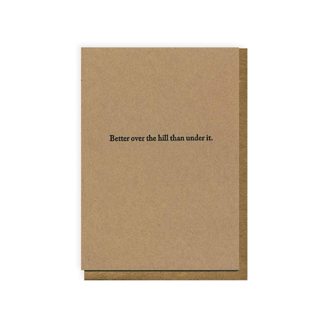 Blue Barnhouse - Over The Hill Kraft Greeting Card