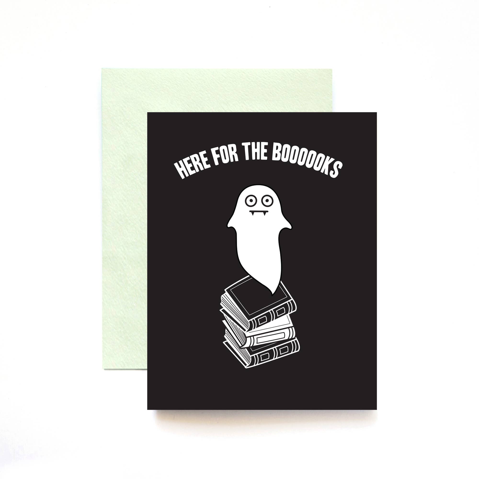 ILOOTPAPERIE - Here for the Boo-oooks Halloween Greeting Card