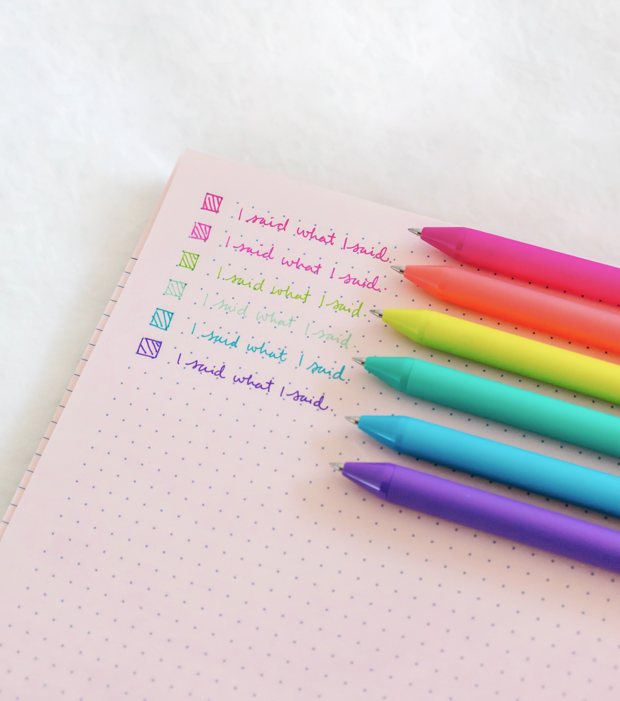 Talking Out of Turn Jotter Pen: White