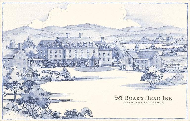Found Image Press - Postcard VA-176 Boar's Head Inn, Charlottesville