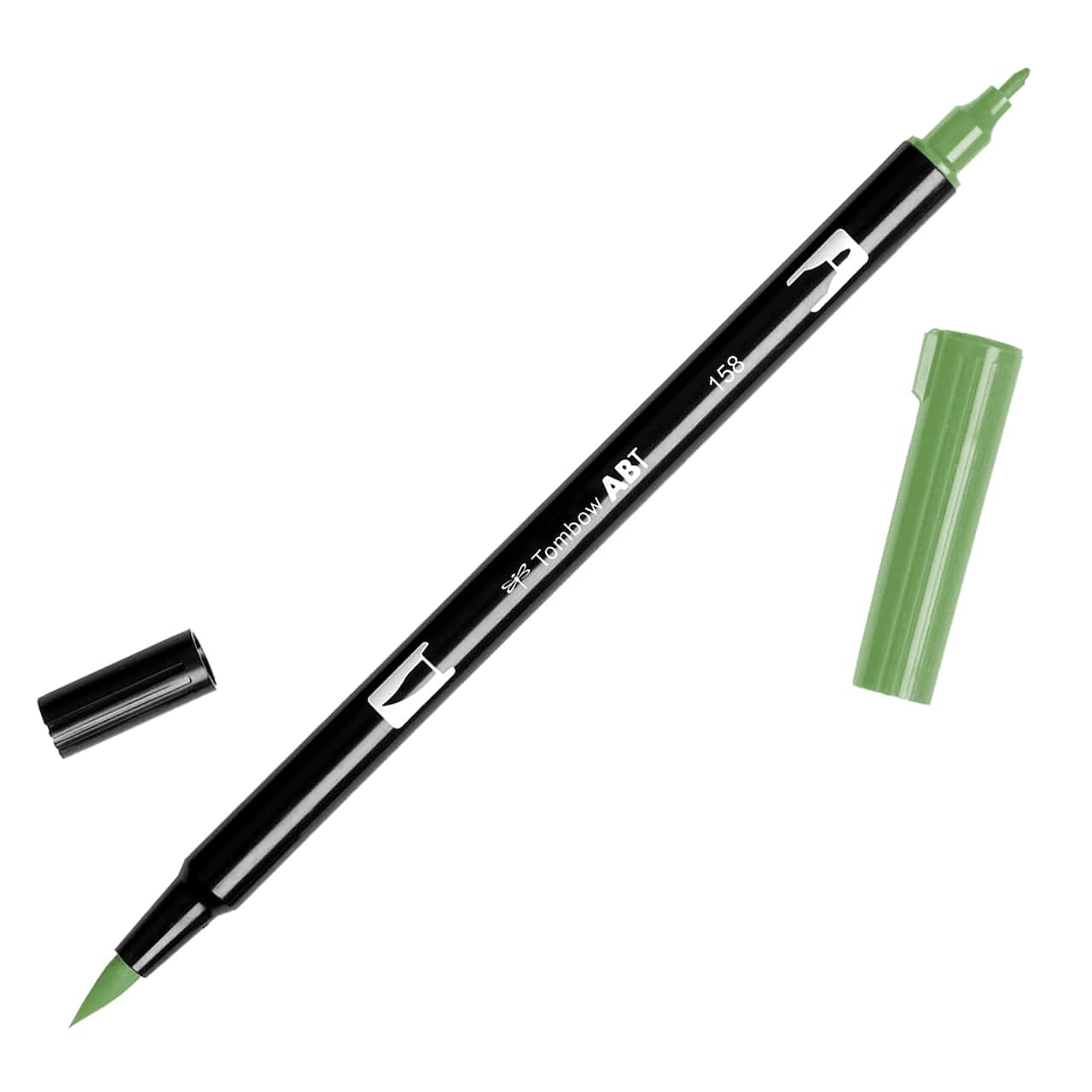 Tombow, Dual Brush Pen Dark Olive, 158