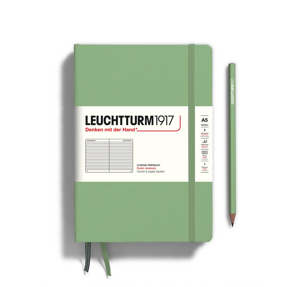 Leuchtturm1917 - Notebooks - Medium (A5): Navy / Hardcover / Ruled