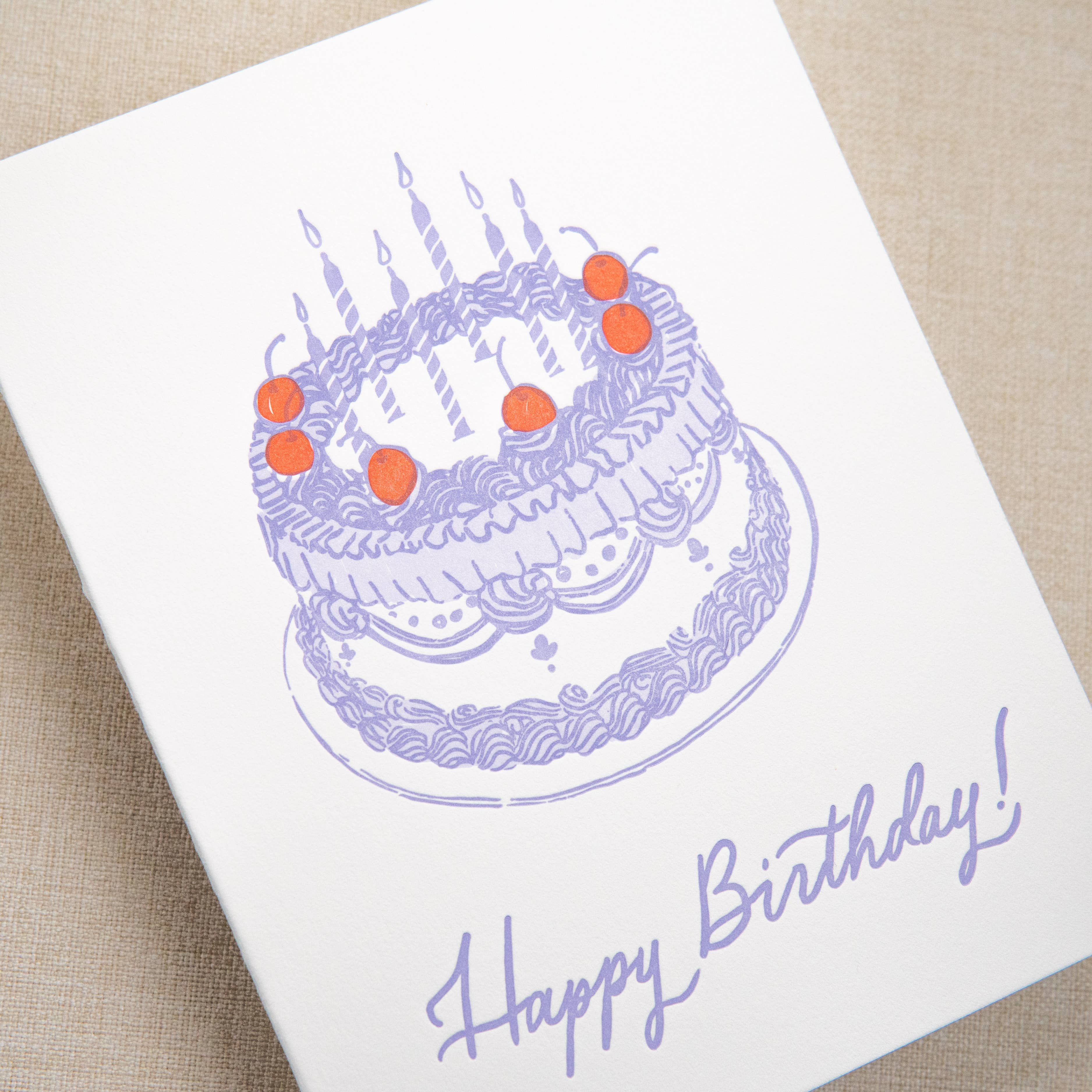 Kindred Letterpress - Birthday Cake Card