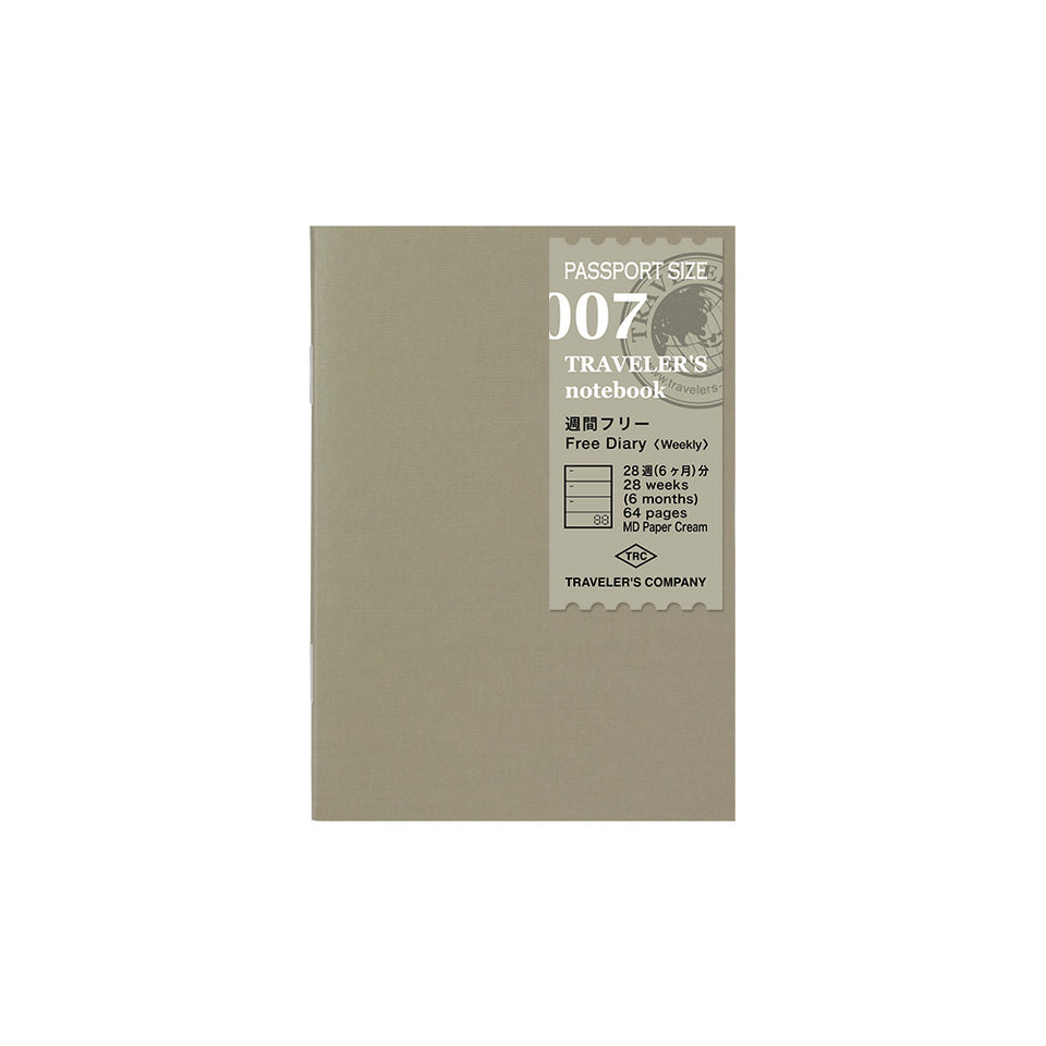 Travelers Company - P07 Passport Size Refill Free Diary Weekly