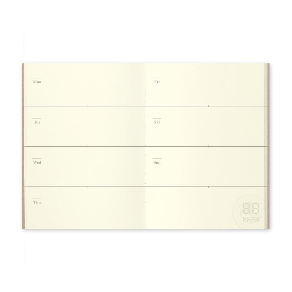 Travelers Company - P07 Passport Size Refill Free Diary Weekly