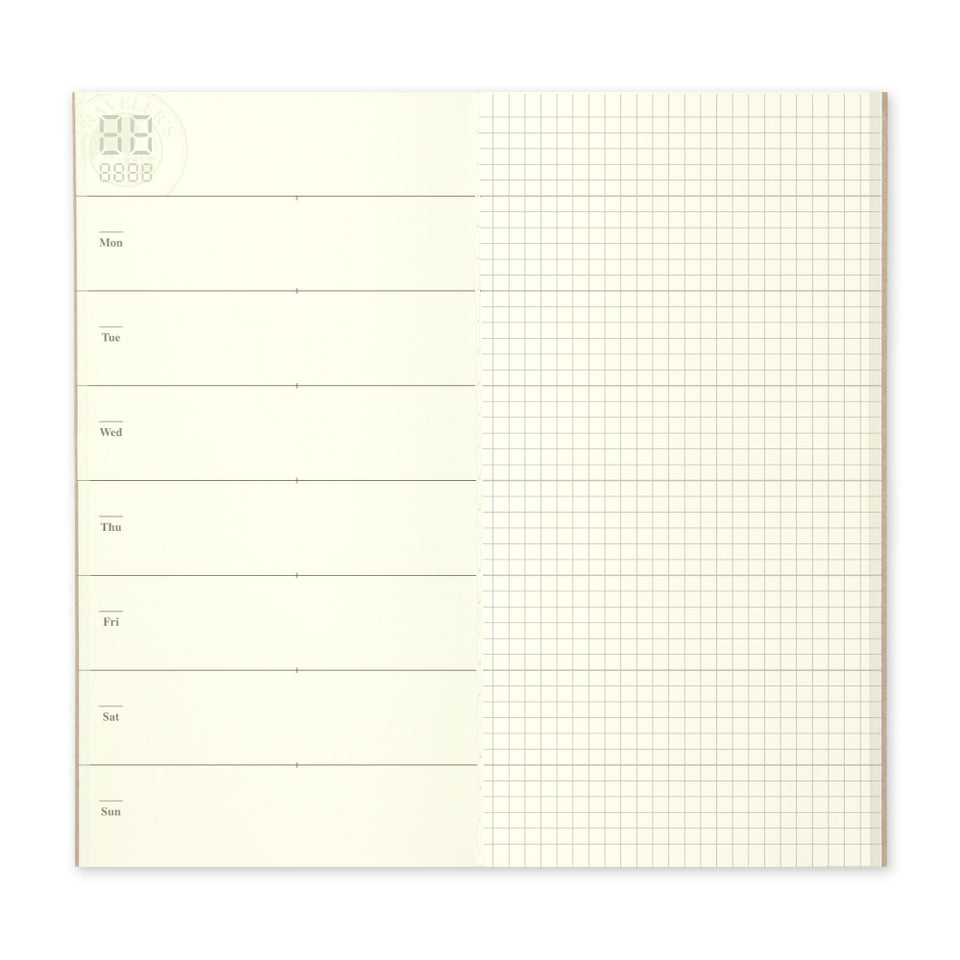 Travelers Company - 019 Regular Size Refill Free Diary Weekly + Memo