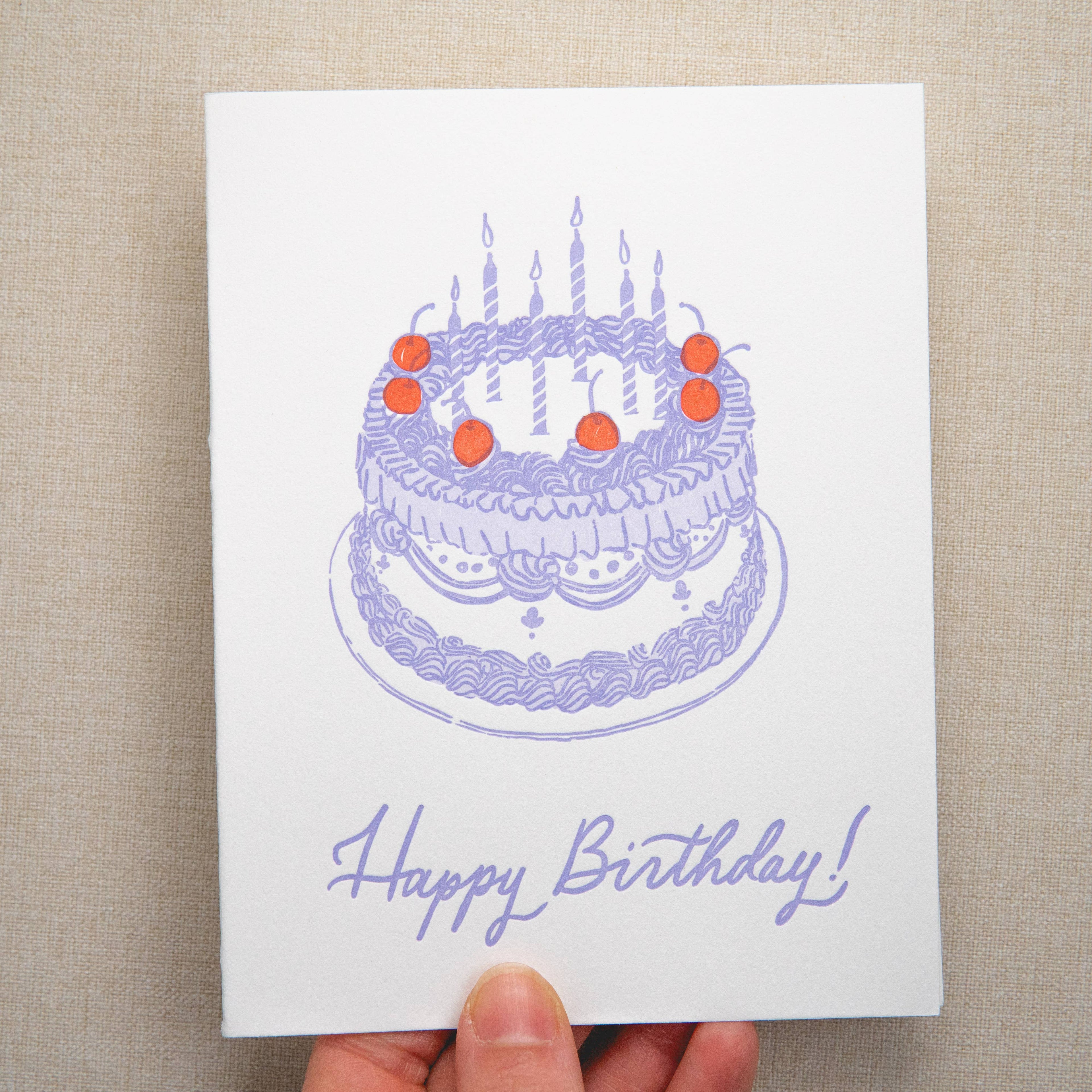 Kindred Letterpress - Birthday Cake Card