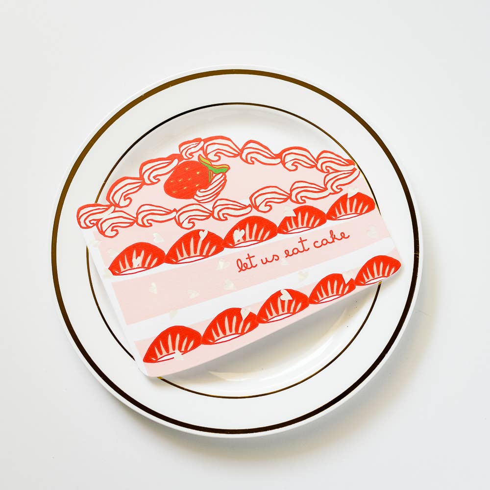 ILOOTPAPERIE - Let Us Eat Cake! Congrats / Birthday Card with Holographic Foil