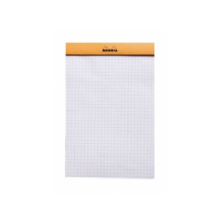 Rhodia Classic Notepad 6 x 8.25: Black LINED w/ MARGIN / 6" x 8.25"
