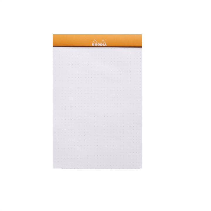 Rhodia Classic Notepad 6 x 8.25: Black LINED w/ MARGIN / 6" x 8.25"