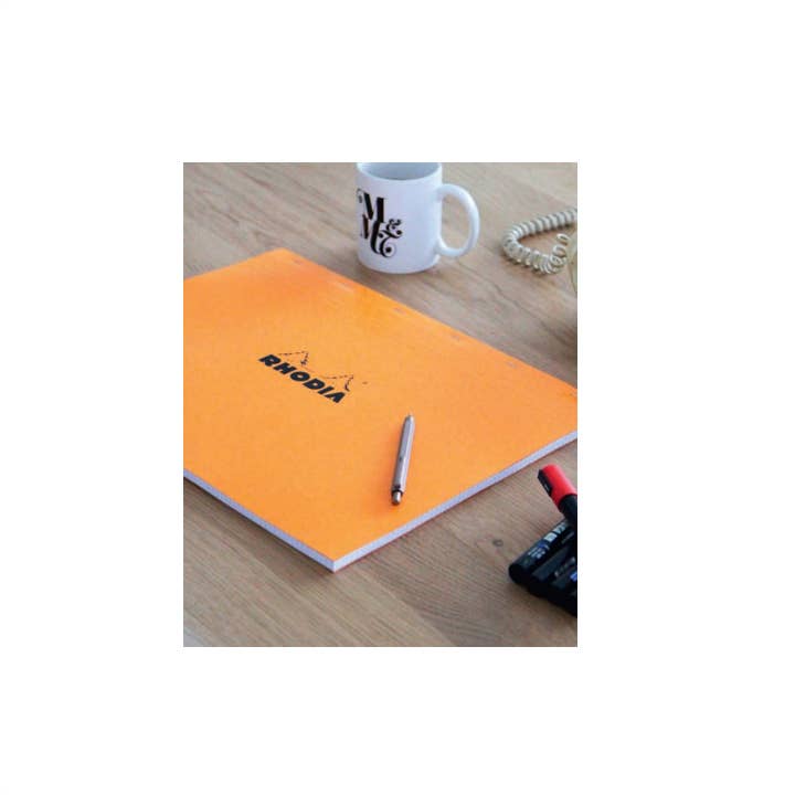 Rhodia Classic Notepad 16.5 x 12.5: Orange Graph / 16.5" x 12.5"