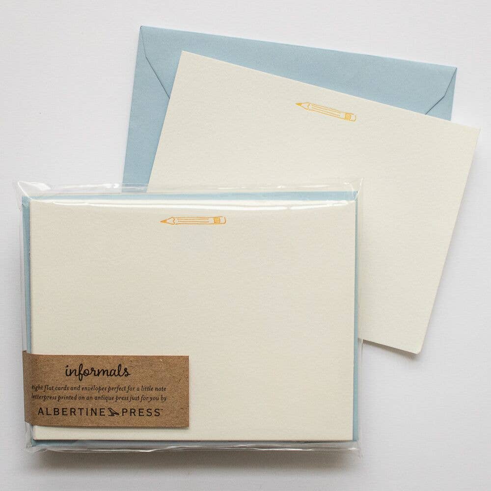 Albertine Press - Pencil Notecard Set - Informals