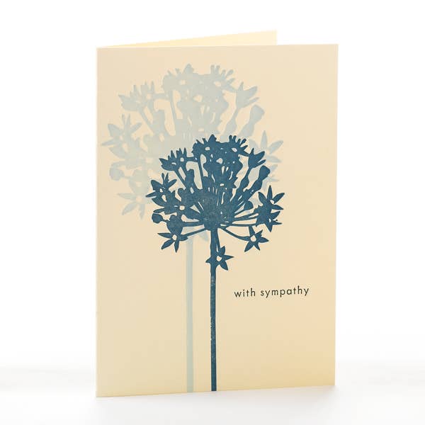 Ilee Papergoods - Allium With Sympathy A2 Card