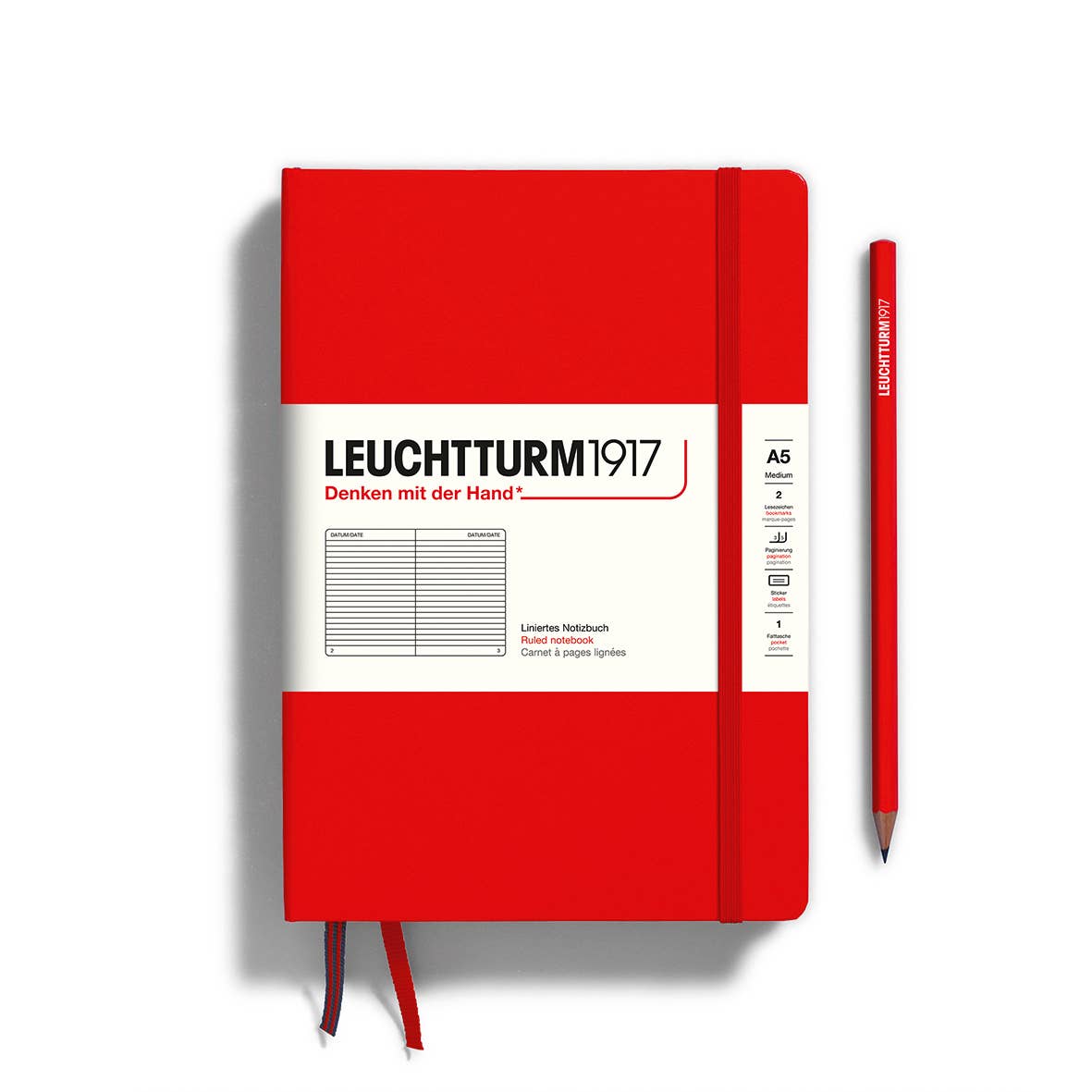Leuchtturm1917- Notebooks - Medium (A5): Stone Blue / Hardcover / Ruled