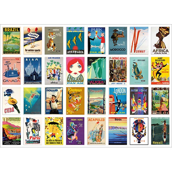 Happily - Travel Vintage Posters- 1000 pcs