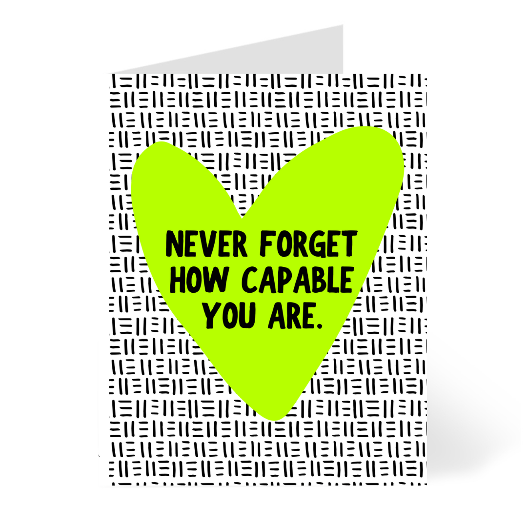 CheerNotes - You Are Capable Quote | Encouragement Card