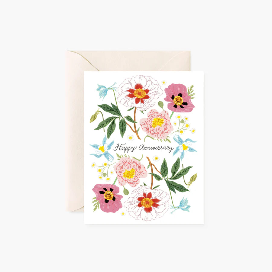 BOTANICA PAPER CO., HAPPY ANNIVERSARY, FLORAL
