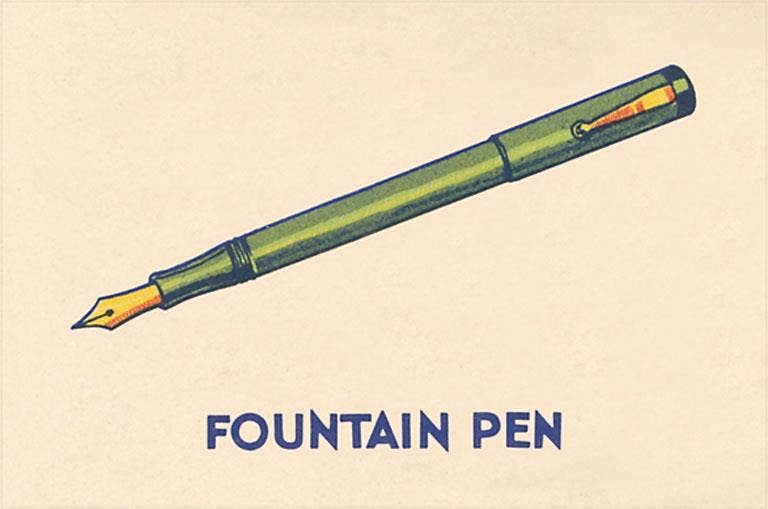 Found Image Press - Postcard of Fountain Pen