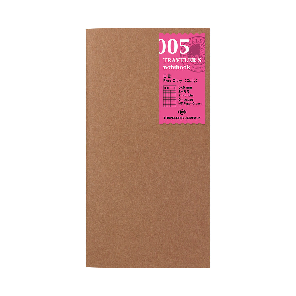 Traveler's Company, 005 Regular Size Refill Free Diary