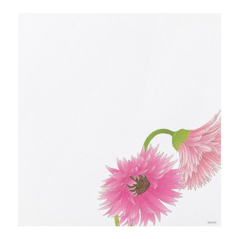Midori, Letter Pad 163 Silk-Printing Gerbera