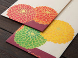 Midori - Envelope 184 Silk-Printing Pompon Chrysanthemum