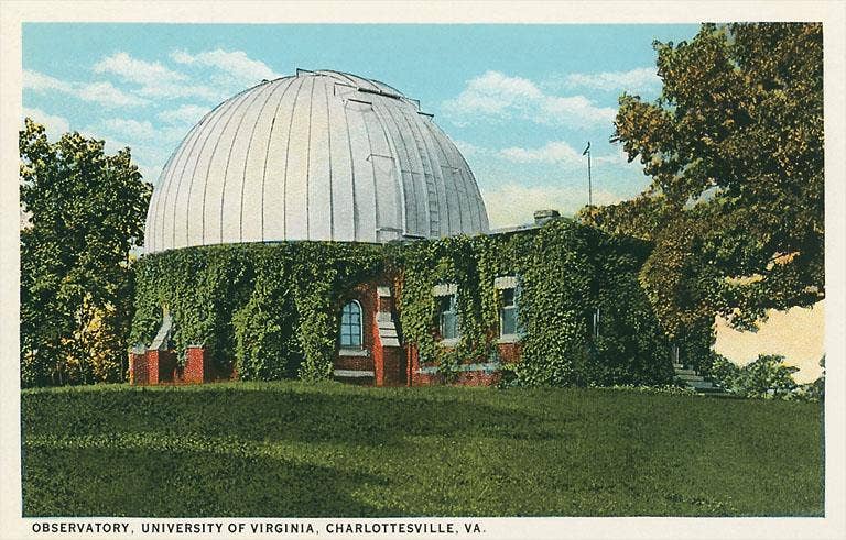 Found Image Press - Postcard SE-30 Observatory, University of Virginia, Charlottesville