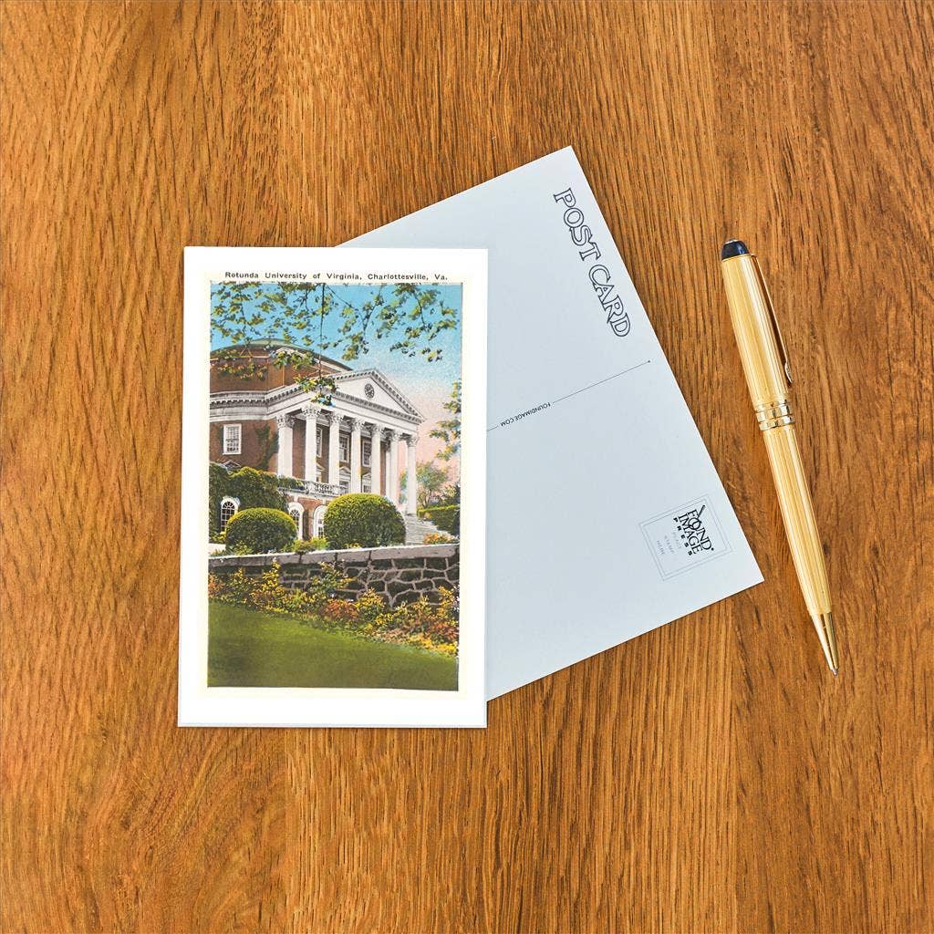 Found Image Press - Postcard VA-46 University Rotunda, Charlottesville