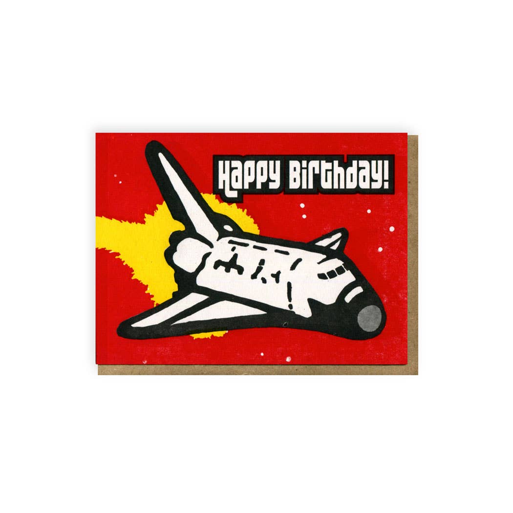 Blue Barnhouse - Birthday Space Shuttle Greeting Card