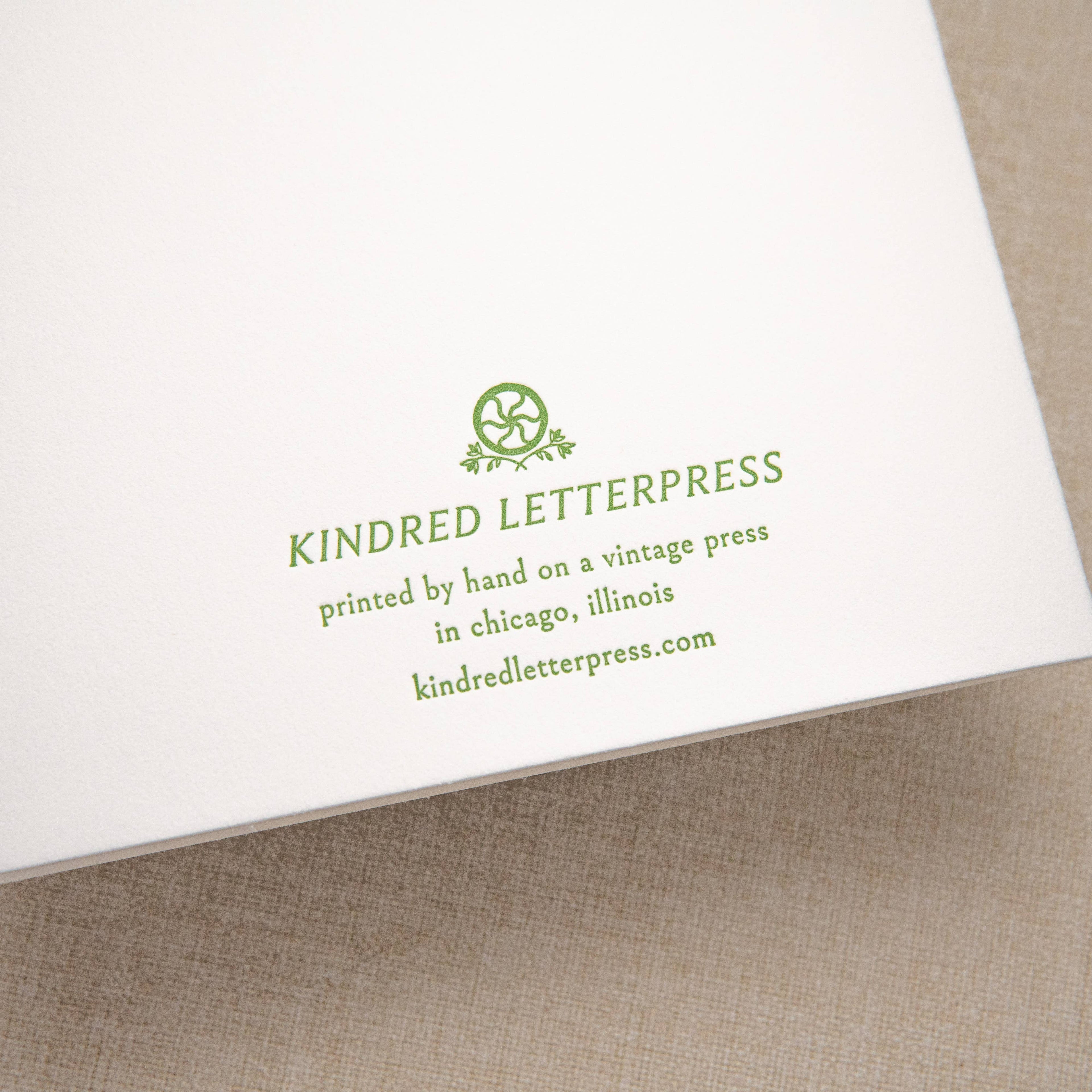 Kindred Letterpress - 40th Birthday Cake Card