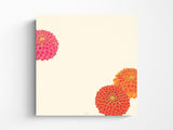 Midori - Letter Pad 183 Silk-Printing Pompon Chrysanthemum