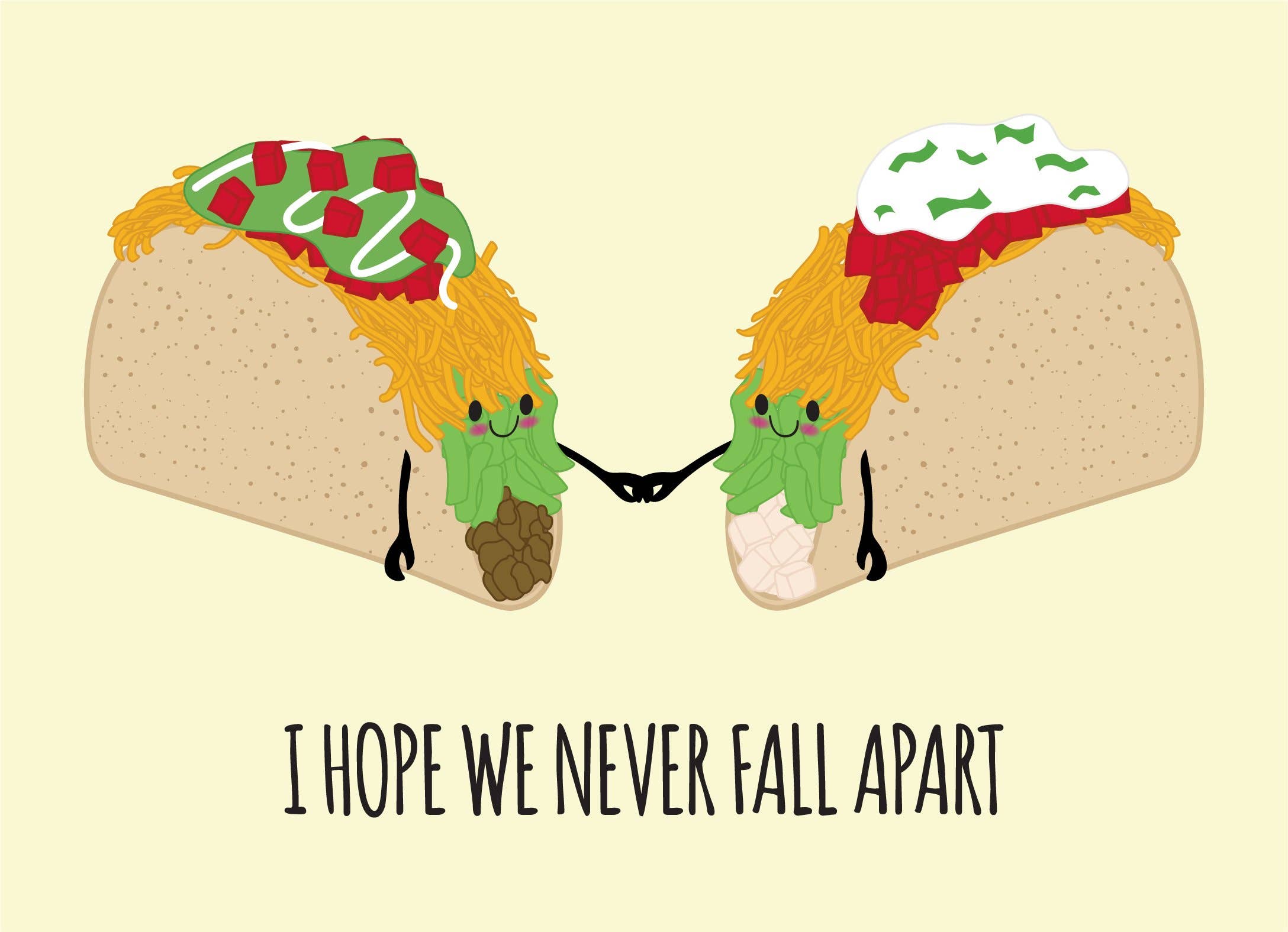 CheerNotes - Let's Taco Bout - Funny anniversary or friendship card