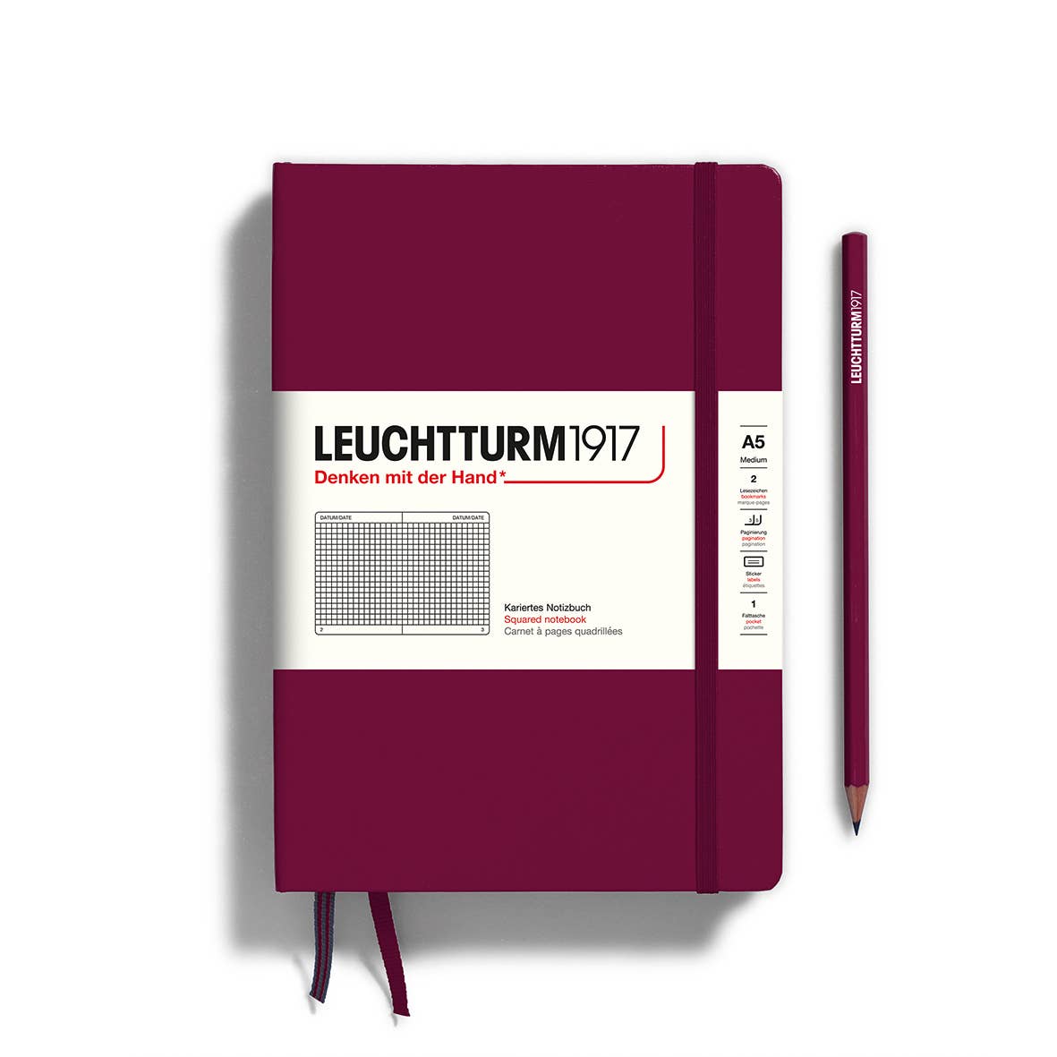 Leuchtturm1917- Notebooks - Medium (A5): Black / Hardcover / Ruled