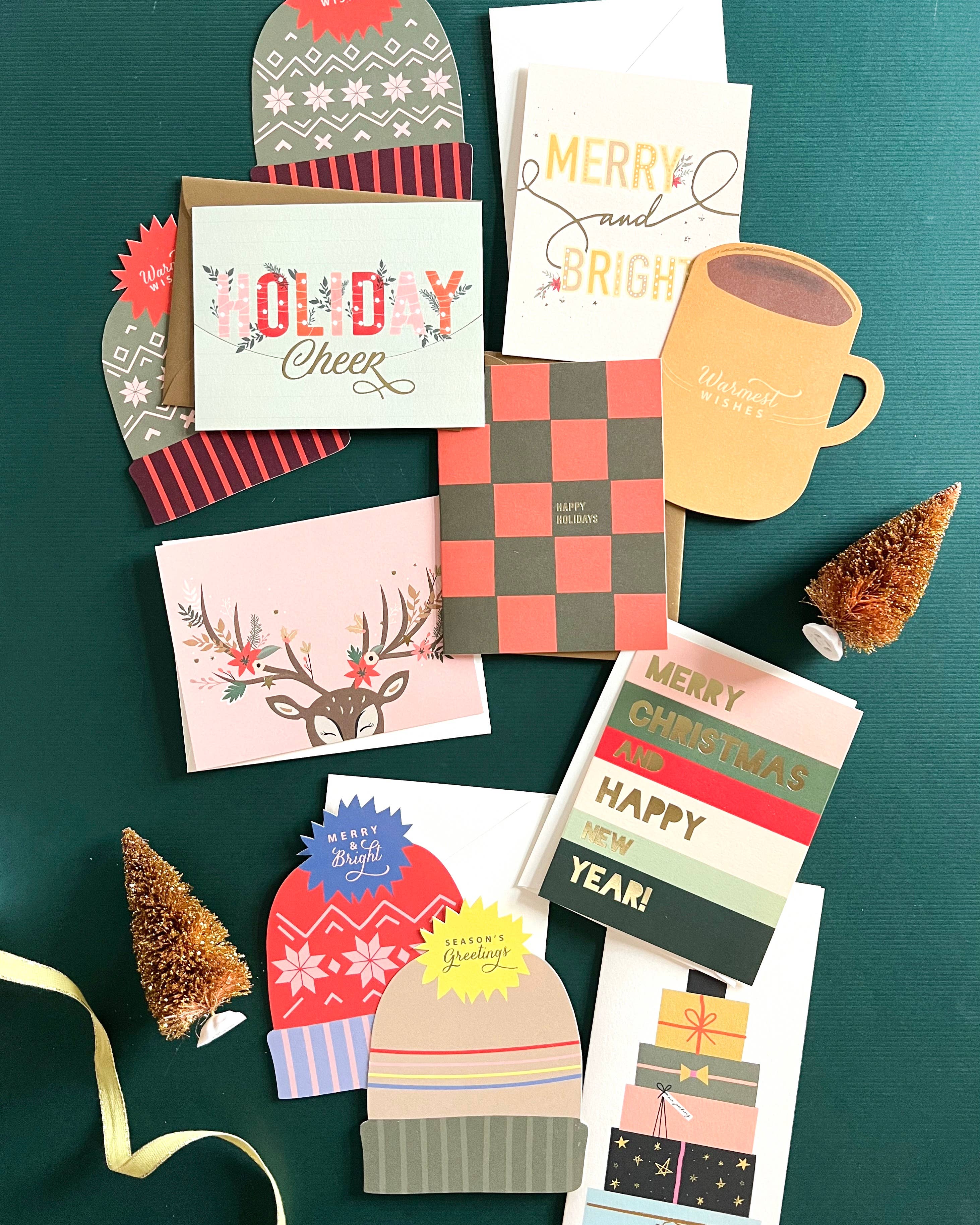 Ginger P. Designs - Holiday Colorblock Christmas Greeting Card