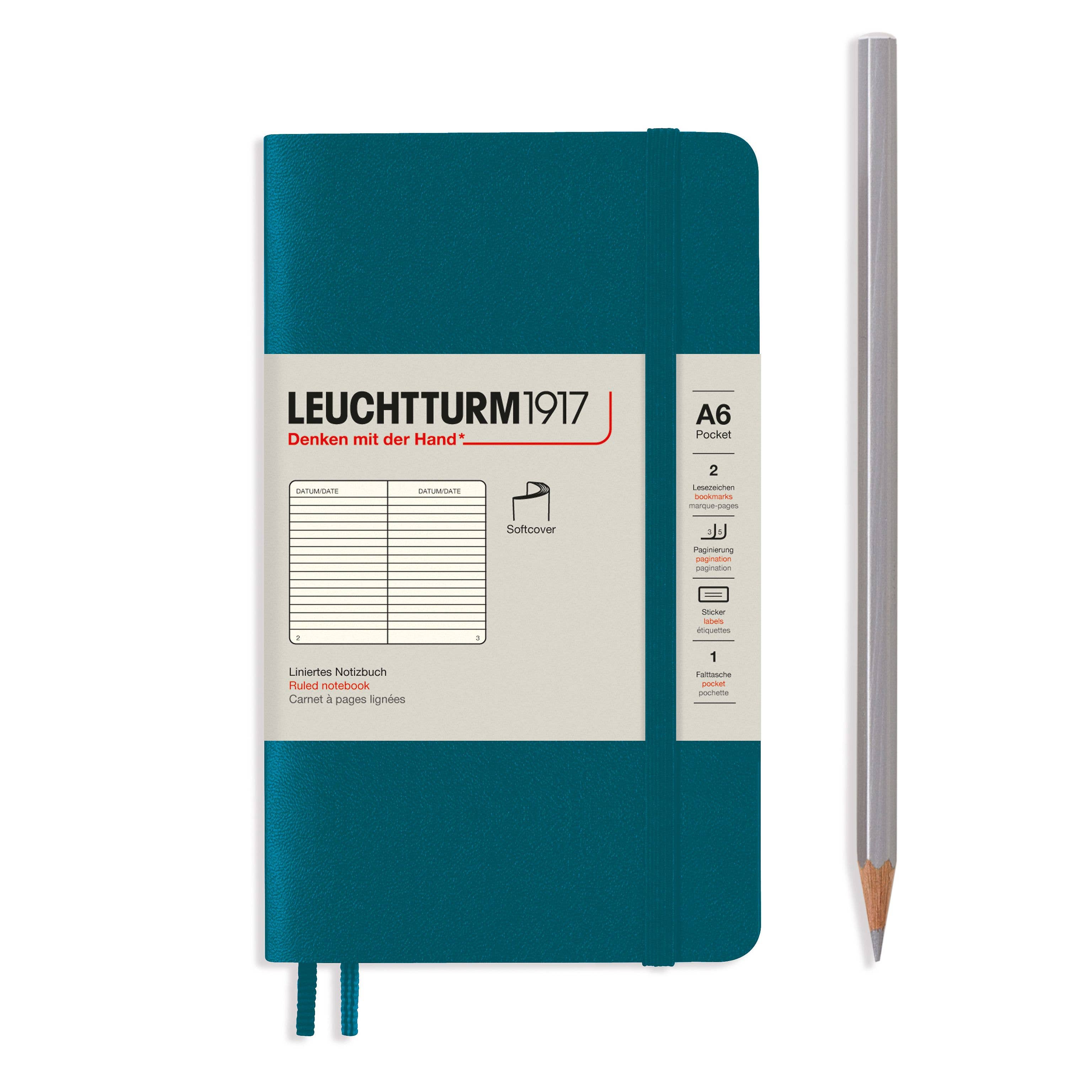 Leuchtturm1917- Notebooks - Pocket (A6): Sage / Hardcover / Ruled