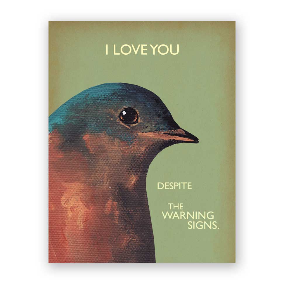 The Mincing Mockingbird - Warning Signs Greeting Card