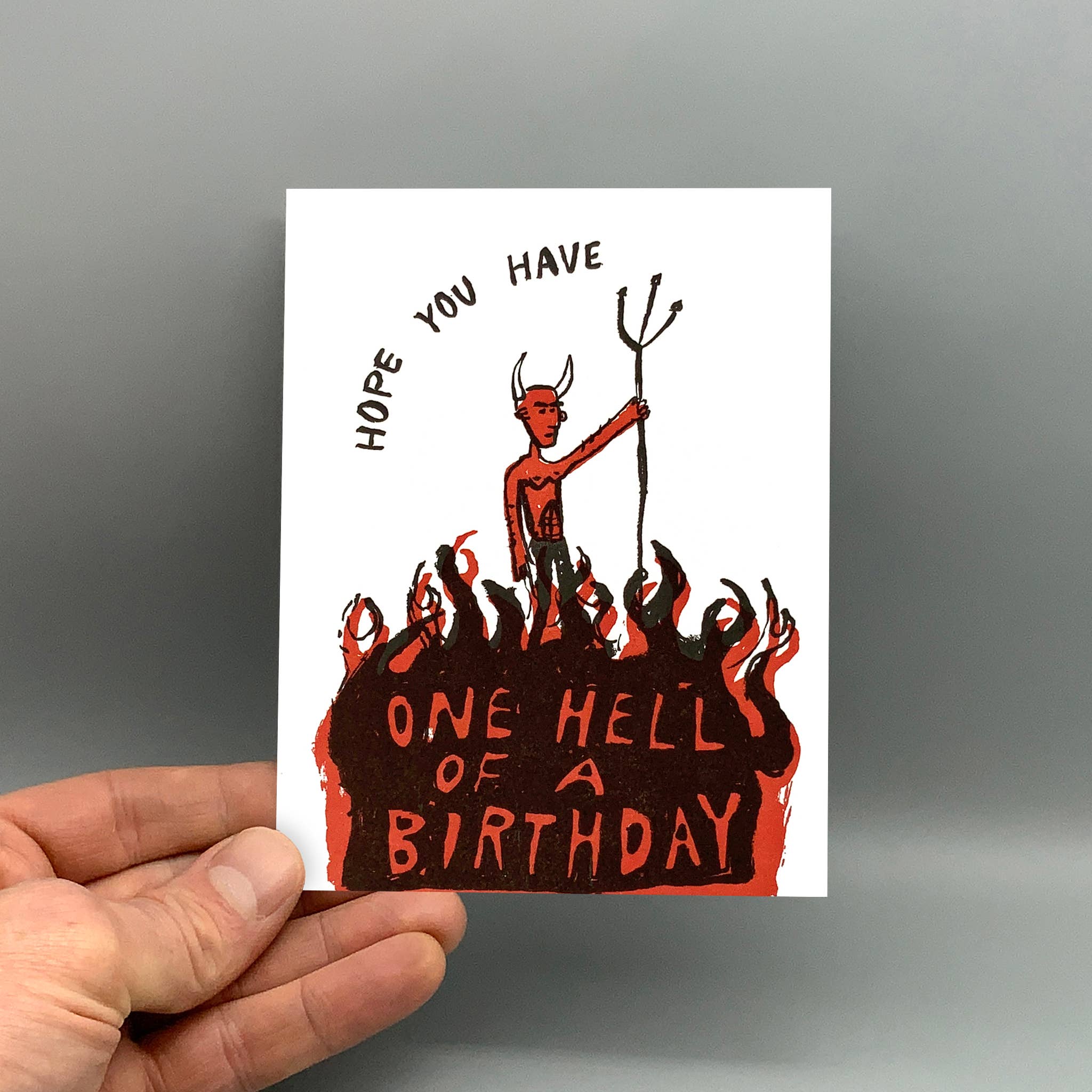 Westland Press - One Hell Of A Birthday - Letterpress Birthday Card