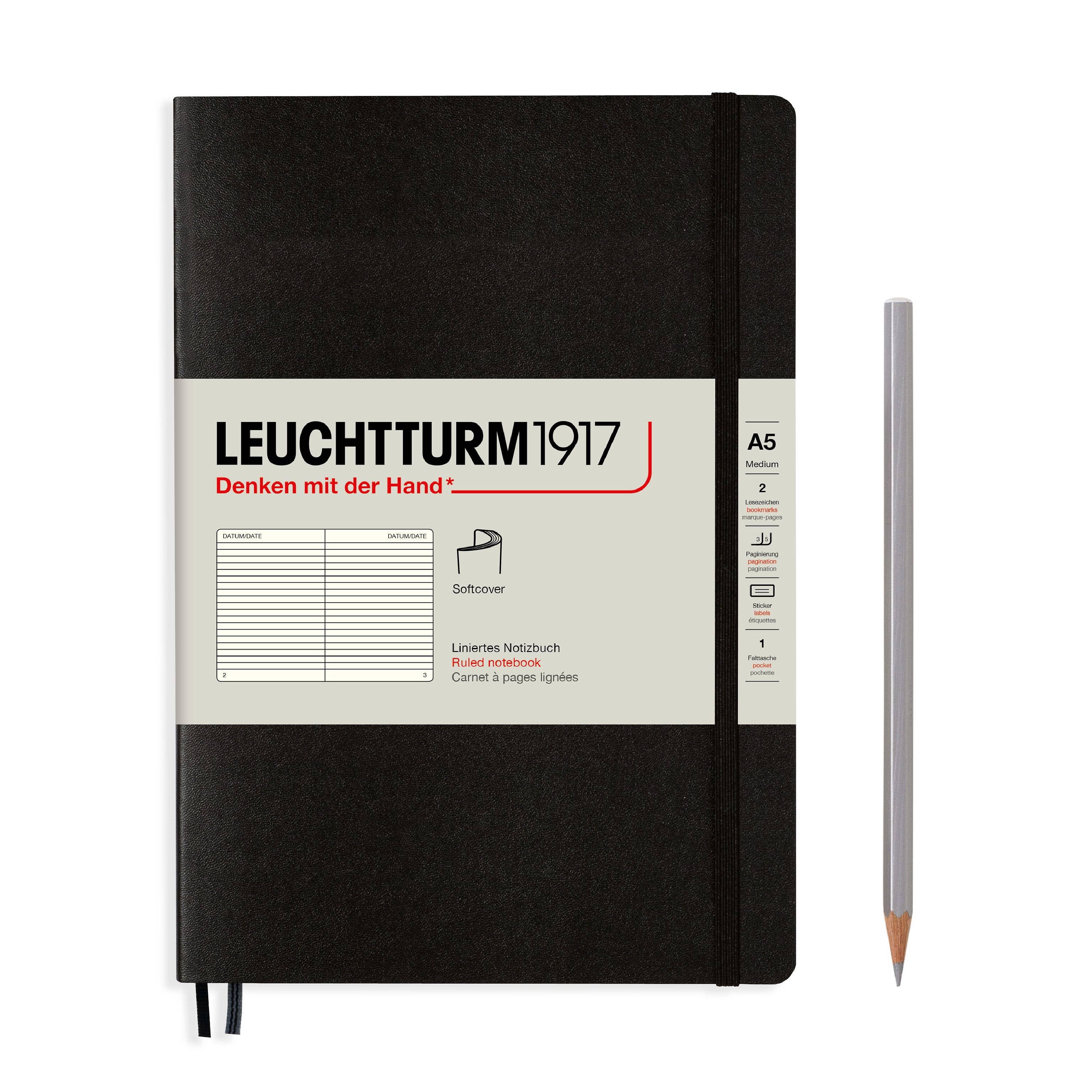 Leuchtturm1917 - Notebooks - Medium (A5): Pacific Green / Hardcover / Ruled