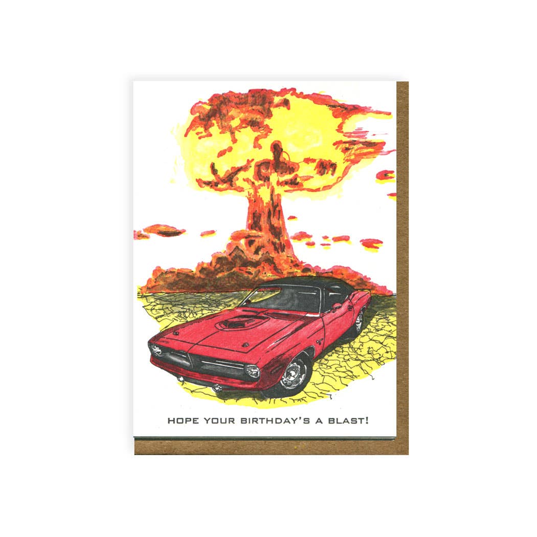 Blue Barnhouse - Birthday Blast Explosion Greeting Card