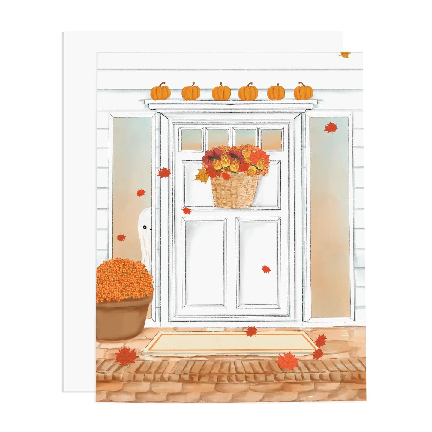Ramus & Co Ghost Front Door Halloween Fall Card