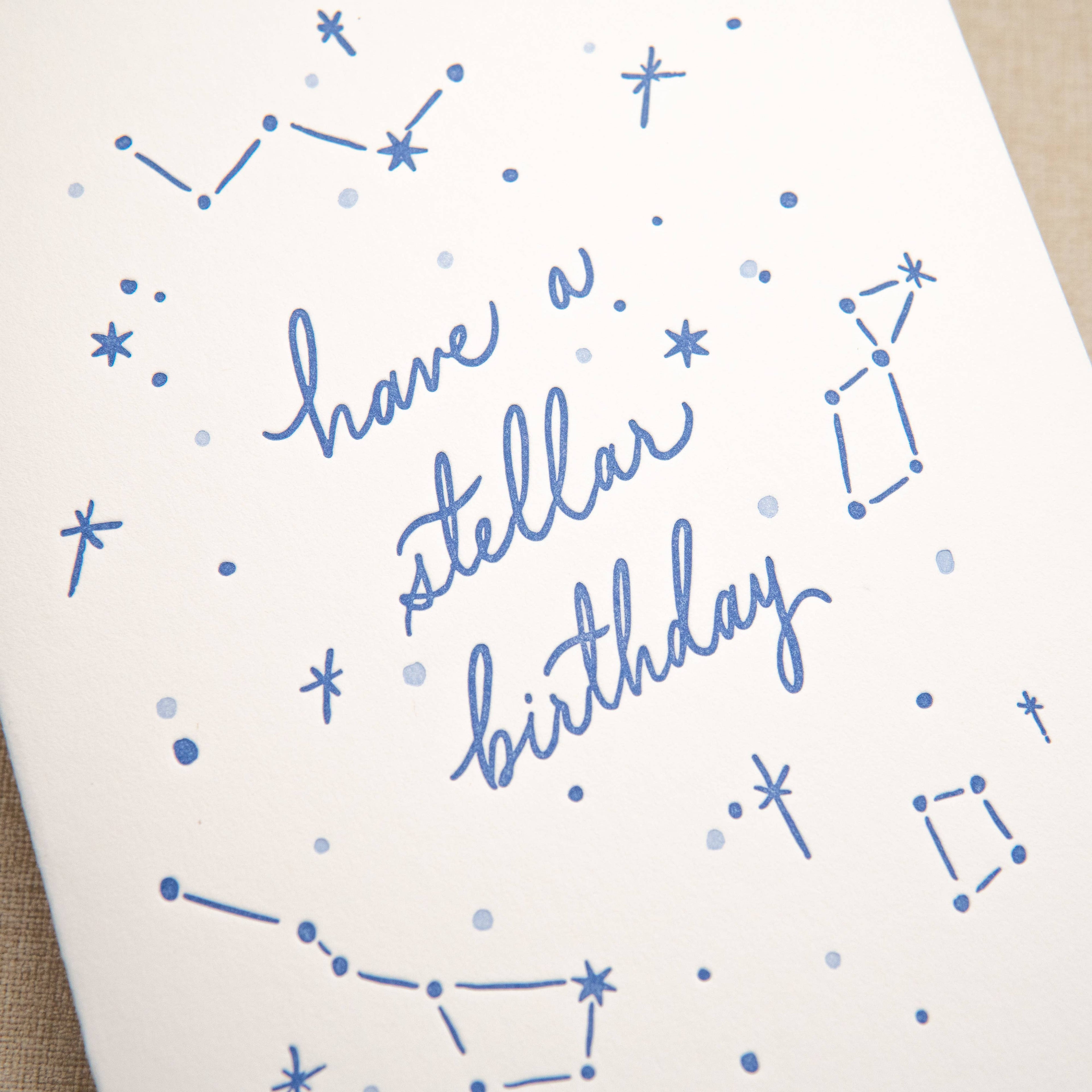Kindred Letterpress - Stellar Birthday Card