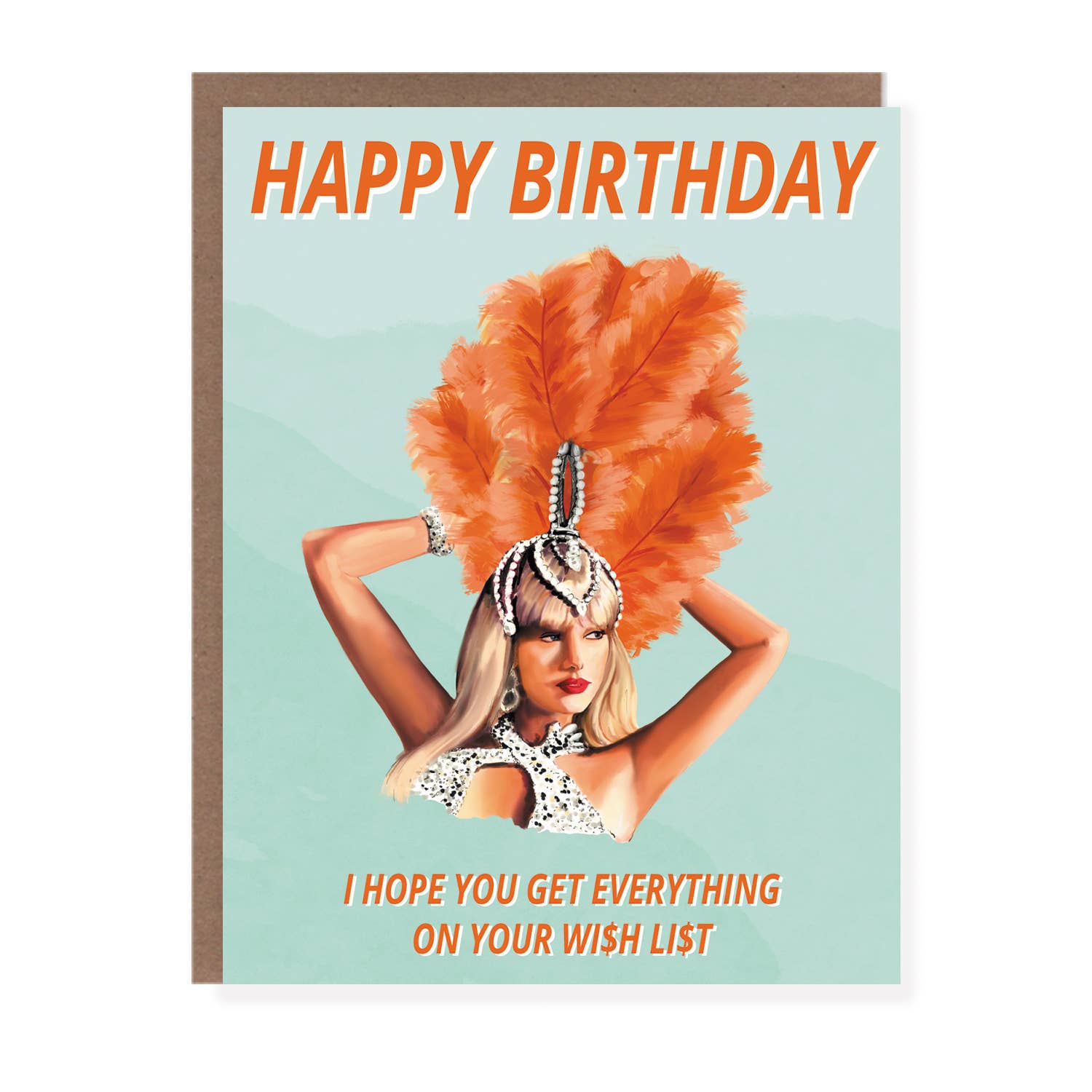 Morgan Swank Studio - Taylor Showgirl | Pop Culture Birthday Card
