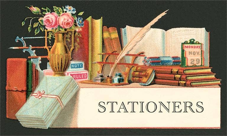 Found Image Press - Postcard LT-142 Stationers Label