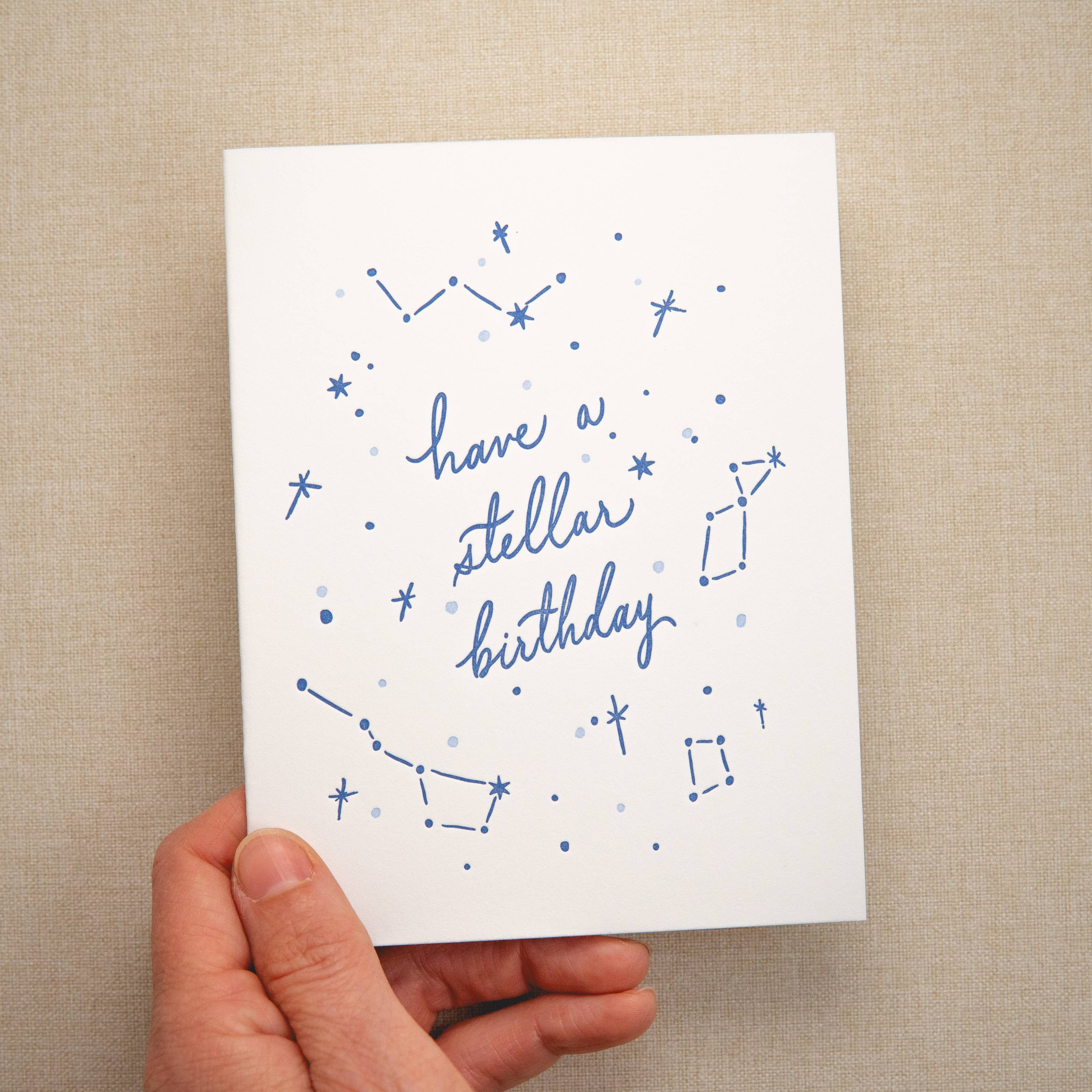 Kindred Letterpress - Stellar Birthday Card
