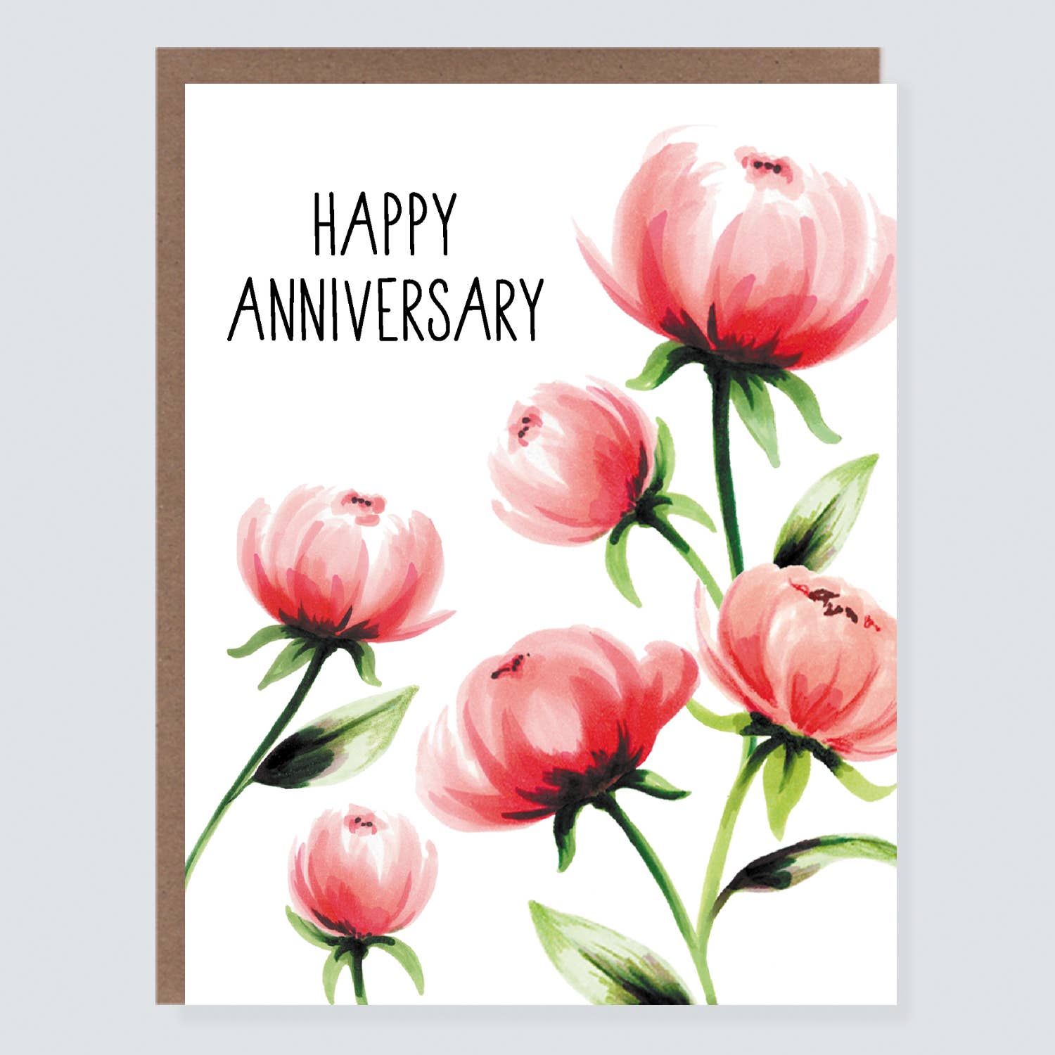 Morgan Swank Studio - Peonies Floral Anniversary Card