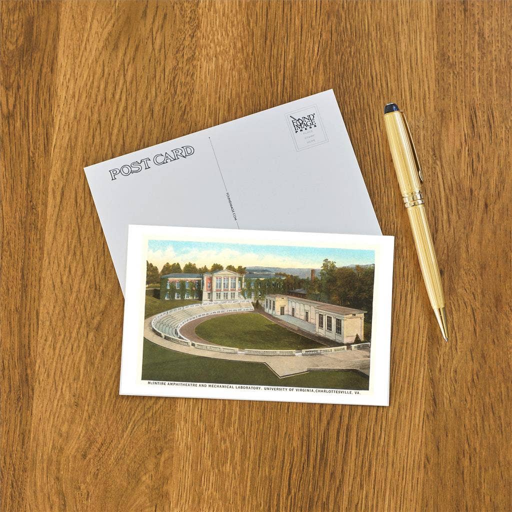 Found Image Press - Postcard VA-86 Amphitheater, University of Virginia, Charlottesville