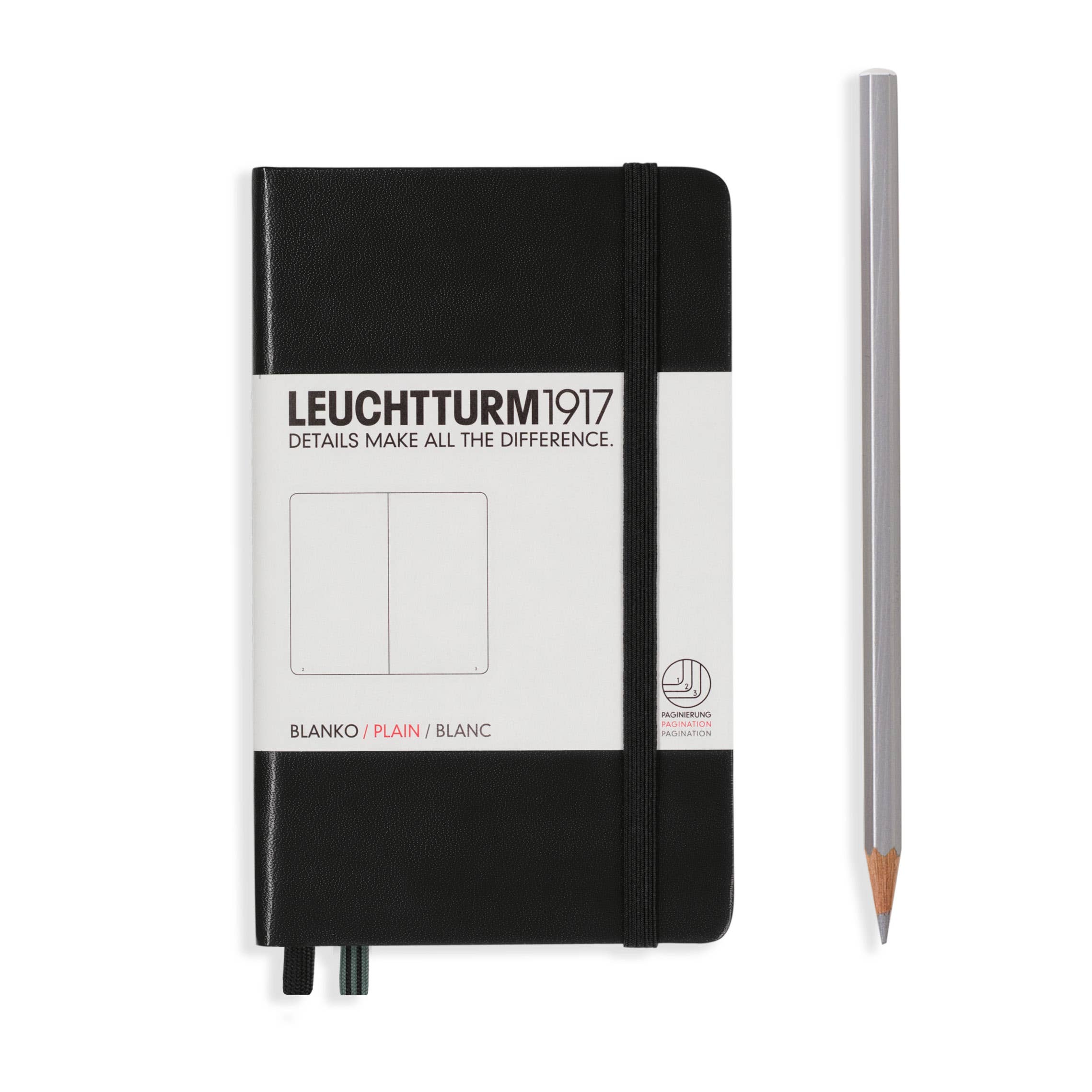 Leuchtturm1917- Notebooks - Pocket (A6): Black / Hardcover / Ruled