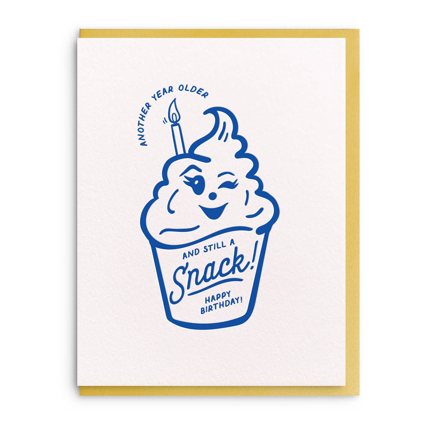 Dahlia Press - Snack - Letterpress Birthday Greeting Card