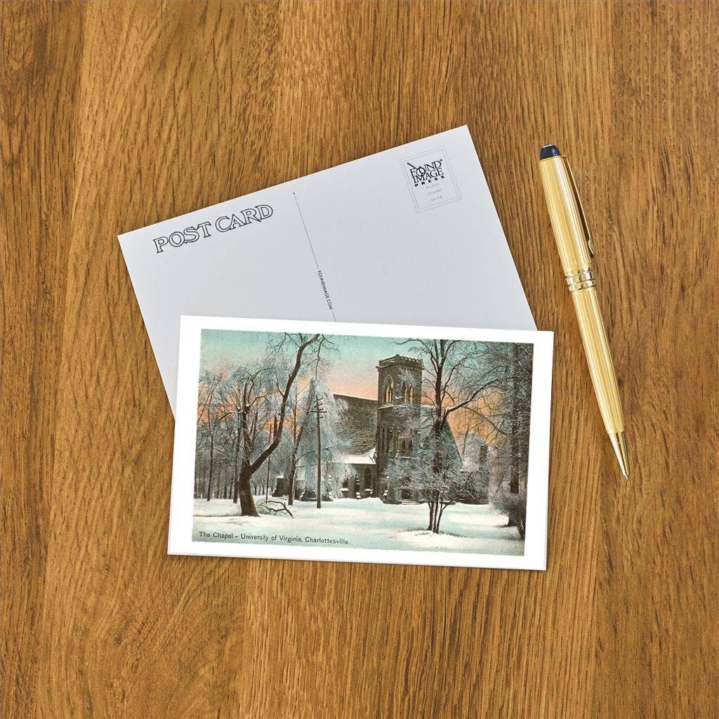 Found Image Press - Postcard - Winter Chapel, University of Virginia