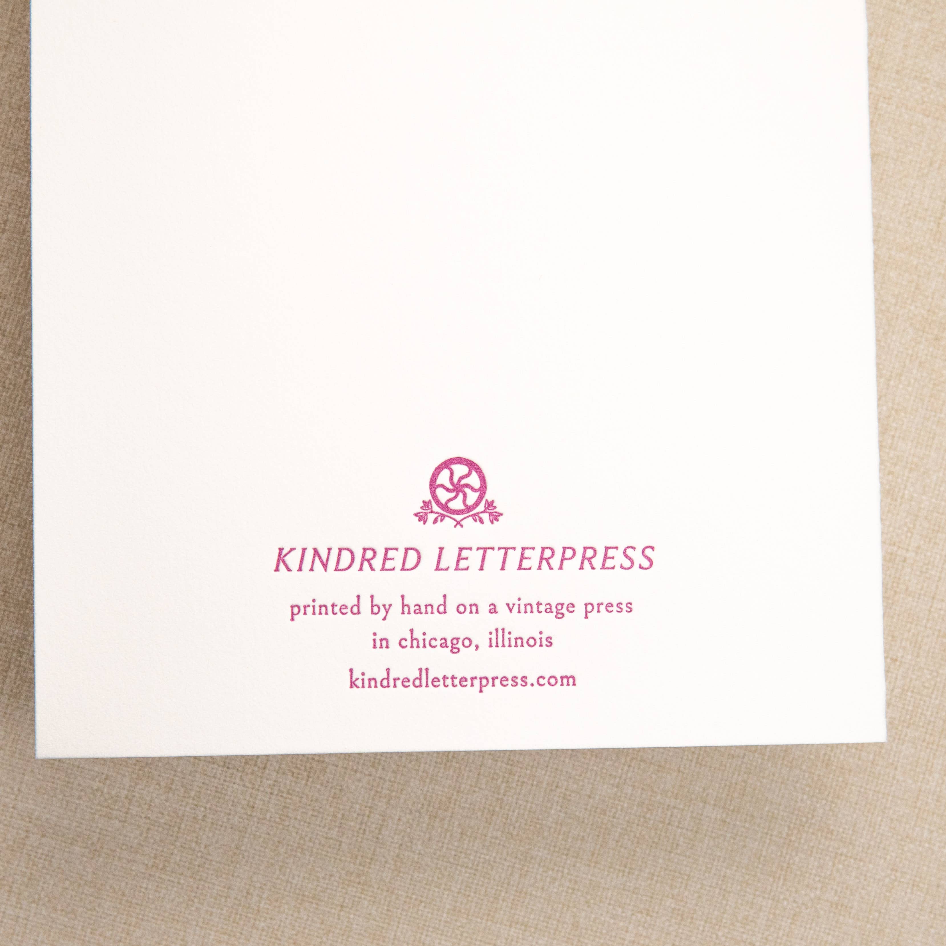Kindred Letterpress - 50th Birthday Cake Card
